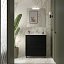 Mueble de baño Attila con patas 3 cajones black satin de Salgar